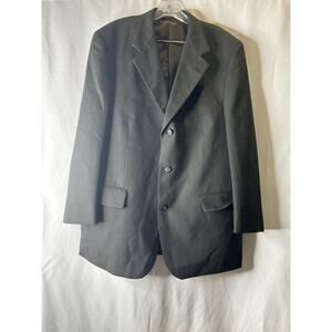 Jeffrey Banks Mens Blazer Size 43 R 100% Wool Grey